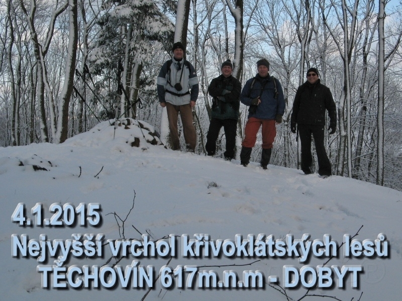 Vrchol Těchovín 617m.n.m.